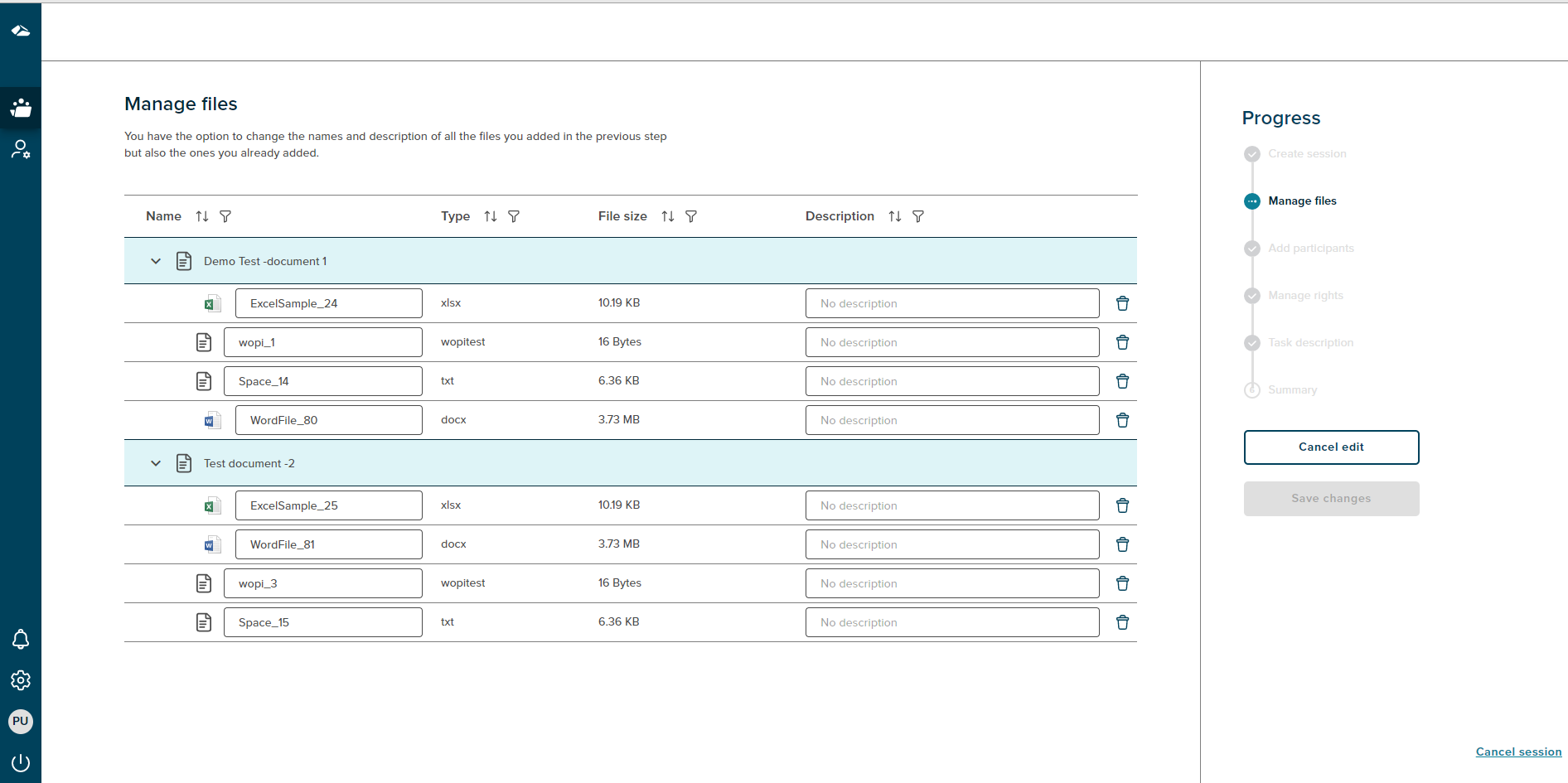 manage files