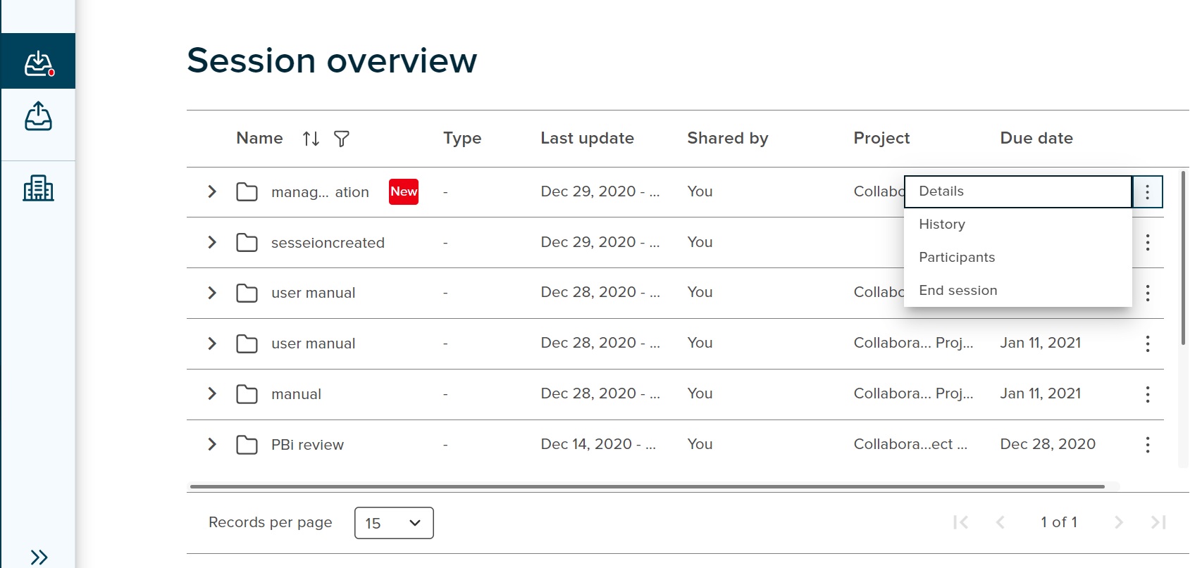 manage files