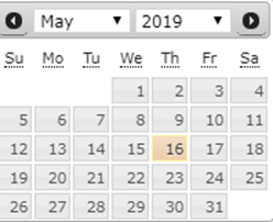 calenderdatumselectie